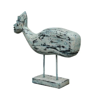 dekoracja drewniana Blue Whale duży