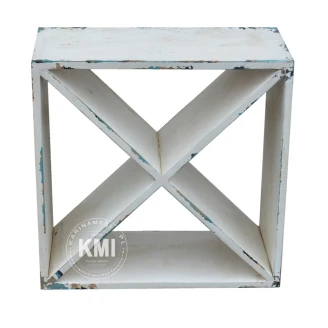 meble loftowe | półka - stojak na butelki antique white