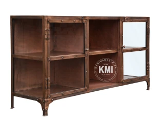 meble industrialne metalowa szafka rtv  Copper