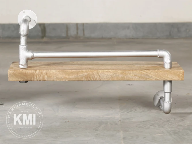meble designerskie | loftowa półka Pipeline Up mango metal