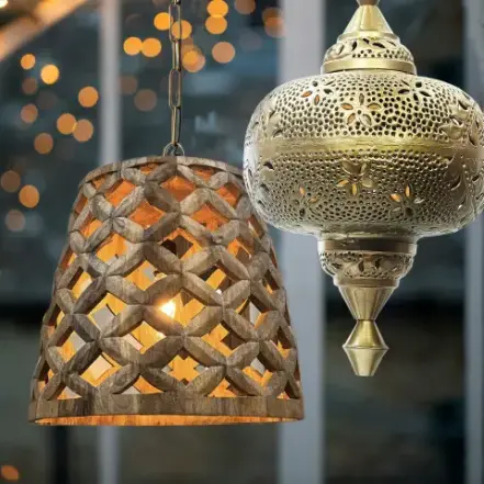 Kolekcja lamp wiszących w stylu industrialnym i orientalnym