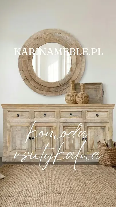 Prezentacja wideo: drewniana komoda 180 cm Milford klasyczna indyjska – Meble rustykalne