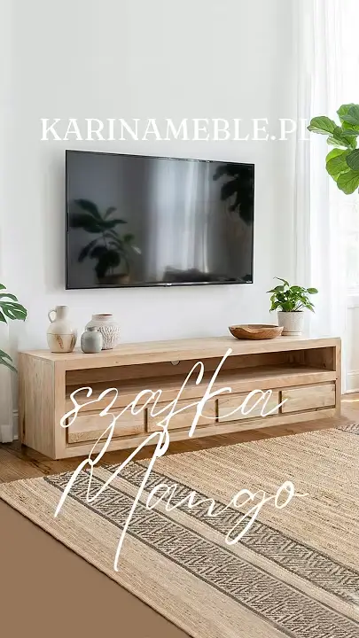 Prezentacja wideo: Nowoczeszna szafka rtv Mango z litego drewna 200 cm
