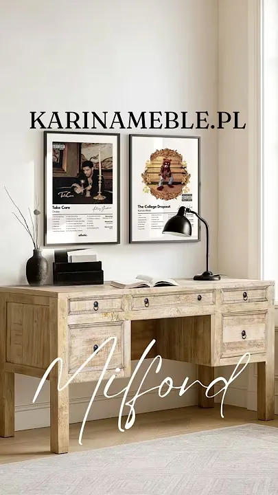 Prezentacja wideo: Rustykalne biurko drewniane postarzanego z litego drewna mango 170 cm – Meble Rustykalne